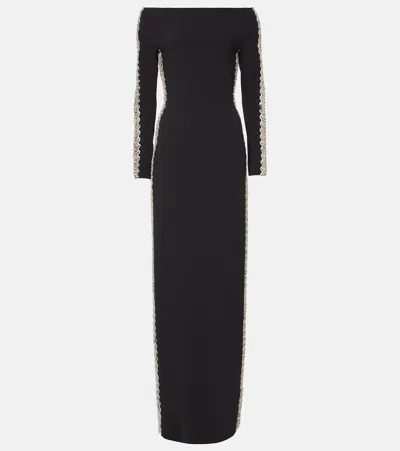 JENNY PACKHAM CHARISMA EMBELLISHED CRÊPE GOWN