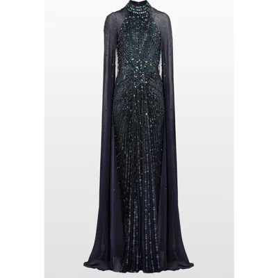 JENNY PACKHAM JENNY PACKHAM THEA EMBELLISHED CAPE MAXI DRESS