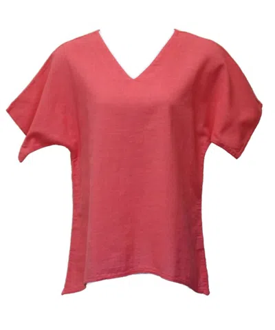 JESS & JANE WOMEN CALIFORNIA COTTON BRISA TOP IN CORAL