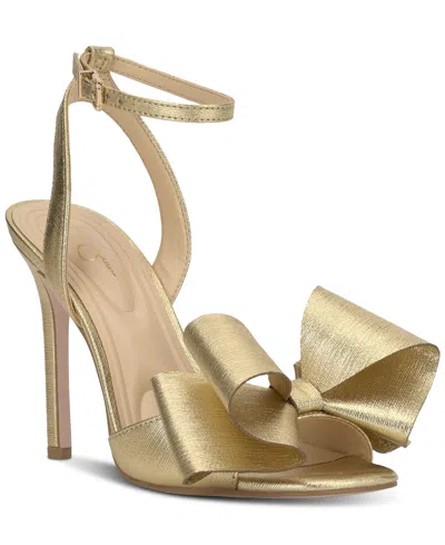 JESSICA SIMPSON WOMEN'S OLIVINE BOW HIGH-HEEL STILETTO DRESS SANDALS