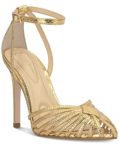 JESSICA SIMPSON WOMEN'S PAVERI HUARACHE STRAPPY STILETTO PUMPS