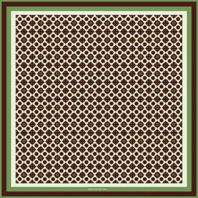 JESSIE ZHAO NEW YORK DOUBLE SIDED WOOL SILK SCARF OF POLKA DOT BLOOM