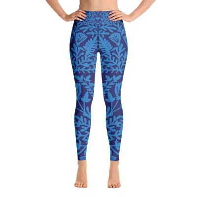 JESSIE ZHAO NEW YORK HIGH WAIST YOGA LEGGINGS IN OCEAN BLUE