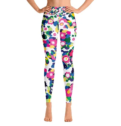 JESSIE ZHAO NEW YORK HIGH WAIST YOGA LEGGINGS IN PINK GARDEN