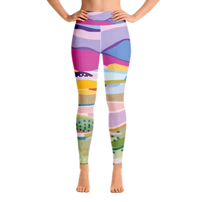 JESSIE ZHAO NEW YORK HIGH WAIST YOGA LEGGINGS IN SUMMER AFTERNOON