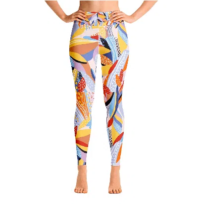 JESSIE ZHAO NEW YORK HIGH WAIST YOGA LEGGINGS IN TROPICAL RED