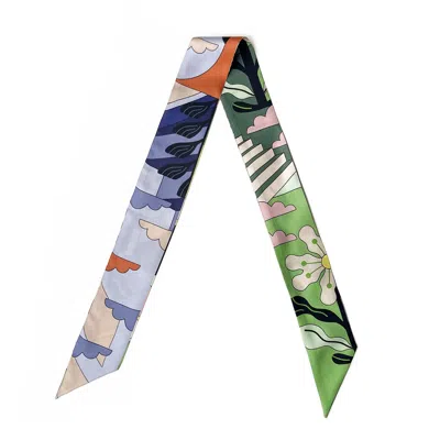 JESSIE ZHAO NEW YORK SILK SKINNY SCARF OF DREAMLIKE