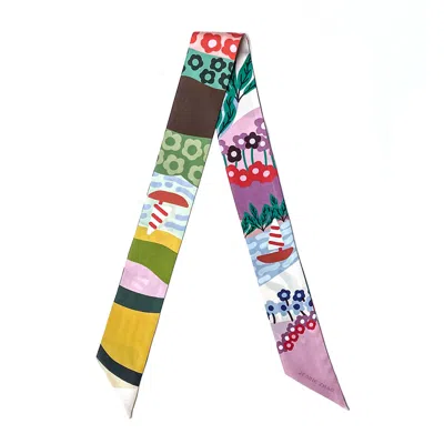 JESSIE ZHAO NEW YORK SILK SKINNY SCARF OF SUMMER