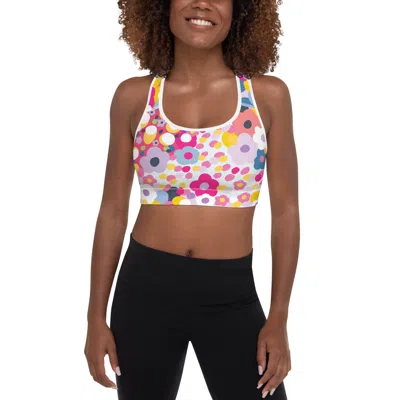 JESSIE ZHAO NEW YORK SPORTS BRA IN PINK BLOOMS