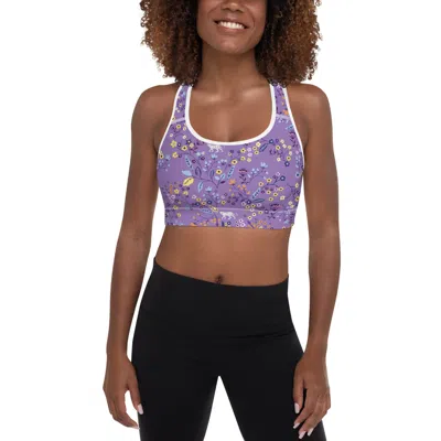 JESSIE ZHAO NEW YORK SPORTS BRA IN PURPLE GARDEN
