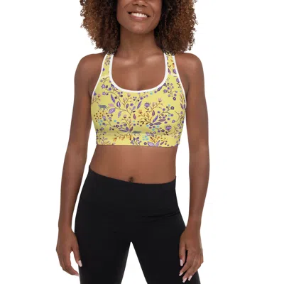JESSIE ZHAO NEW YORK SPORTS BRA IN YELLOW GARDEN