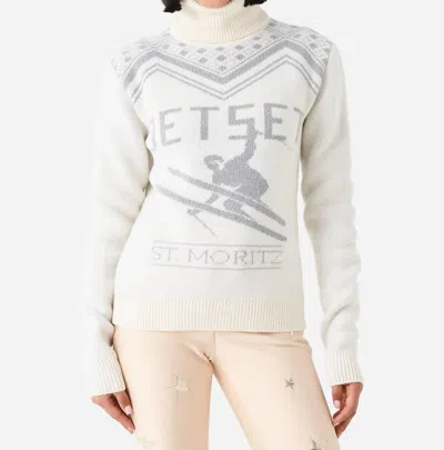 JET SET JET SET SKI WOOL TURTLENECK SWEATER IN OFF WHITE