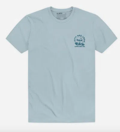 JETTY MEN'S BURGER CREW SHIRT IN LIGHT BLUE