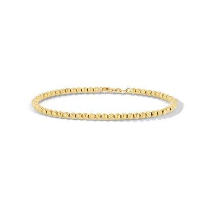 JEWELBIRD WOMEN'S GOLD BALL BEAD BRACELET