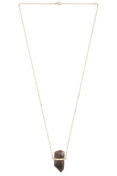 JIA JIA SMOKEY QUARTZ GOLD BAR NECKLACE