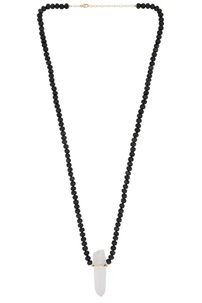 JIA JIA TIGERS EYE CRYSTAL QUARTZ CHARM NECKLACE