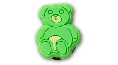 JIBBITZ CARTOON GREEN TEDDY