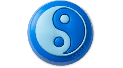 JIBBITZ LIGHT AND DARK BLUE YIN YANG