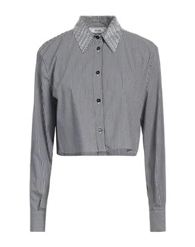 JIJIL JIJIL WOMAN SHIRT BLACK SIZE 6 COTTON, POLYAMIDE, ELASTANE