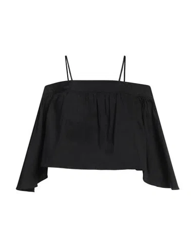 JIJIL JIJIL WOMAN TOP BLACK SIZE 2 COTTON, POLYAMIDE, ELASTANE