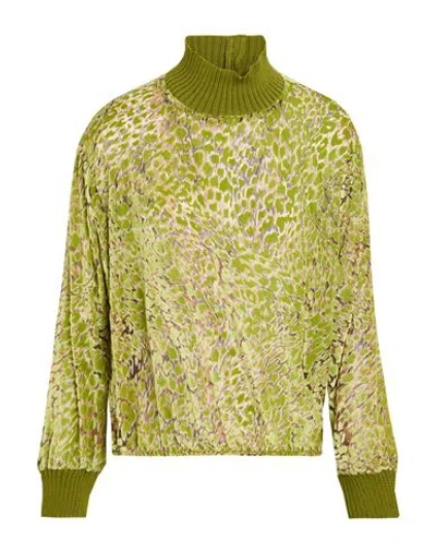 JIJIL JIJIL WOMAN TOP LIGHT GREEN SIZE 4 VISCOSE, POLYAMIDE
