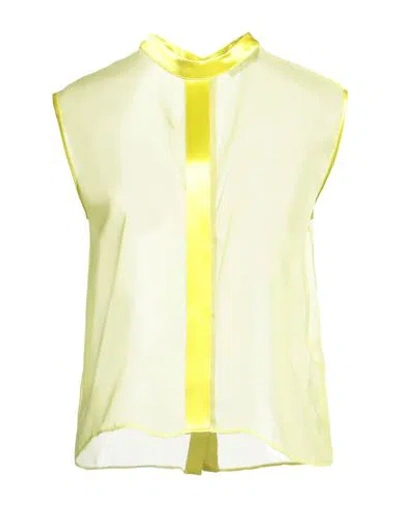 JIJIL JIJIL WOMAN TOP YELLOW SIZE 10 POLYESTER, VISCOSE