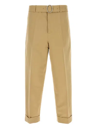 JIL SANDER BELTED CHINOS