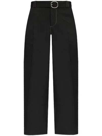 JIL SANDER BELTED TROUSERS