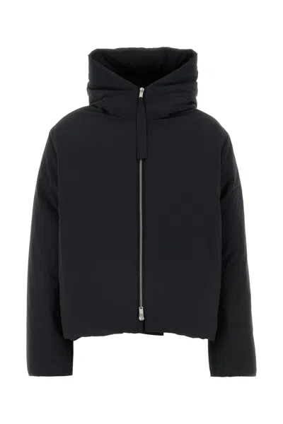 JIL SANDER BLACK POLYESTER DOWN JACKET