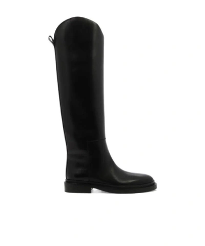 JIL SANDER JIL SANDER ALMOND-TOE KNEE-LENGTH BOOTS