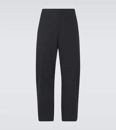 JIL SANDER COTTON BARREL-LEG PANTS