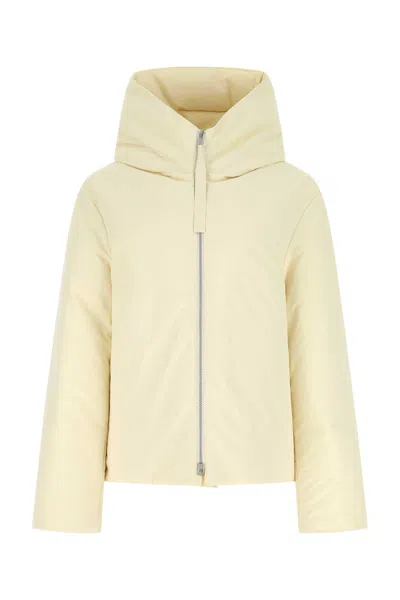 JIL SANDER JIL SANDER CREAM POLYESTER OVERSIZE DOWN JACKET