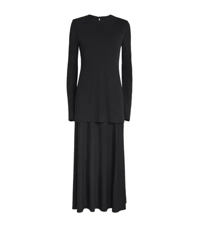 JIL SANDER CREPE MIDI DRESS