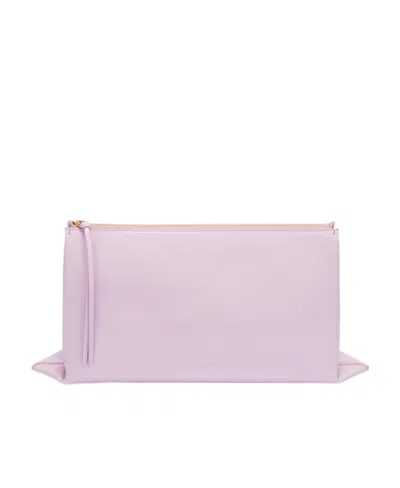 JIL SANDER JIL SANDER	LOGO EMBOSSED ZIPPED CLUTCH BAG