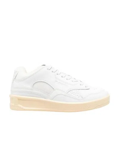 JIL SANDER JIL SANDER ROUND TOE LACE-UP SNEAKERS