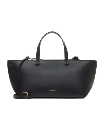 JIL SANDER JIL SANDER LOGO PRINTED TOP HANDLE BAG