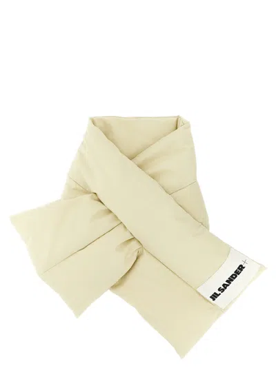 JIL SANDER DOWN SCARF 01 SCARVES AND FOULARDS BEIGE