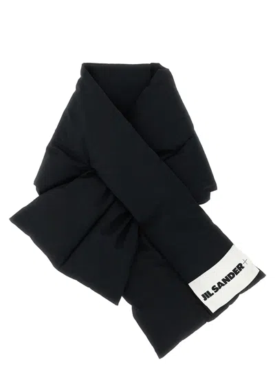 JIL SANDER DOWN SCARF 01 SCARVES AND FOULARDS BLACK