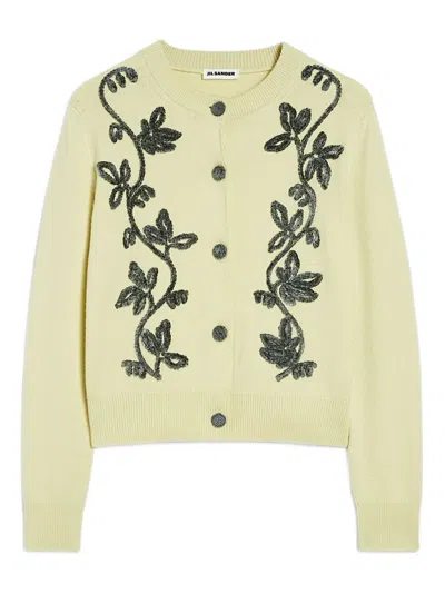 JIL SANDER EMBROIDERED CARDIGAN