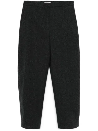 JIL SANDER FELTED WOOL TROUSERS