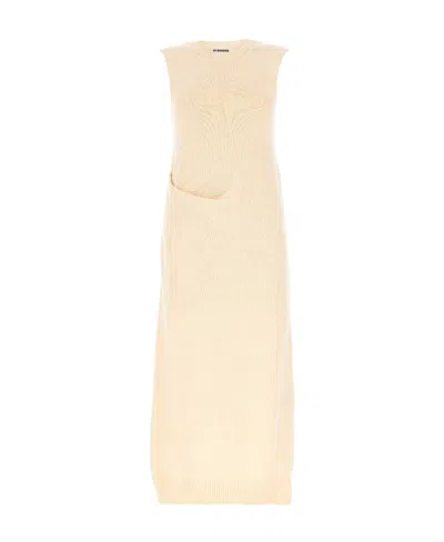 JIL SANDER JIL SANDER SLEEVELESS FINE KNIT MAXI DRESS