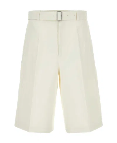 JIL SANDER JIL SANDER BELTED WAIST BERMUDA SHORTS