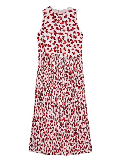 JIL SANDER FLORAL-PRINT MIDI DRESS