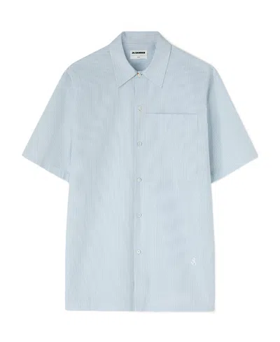 JIL SANDER JIL SANDER LOGO EMBROIDERED SHORT-SLEEVED SHIRT