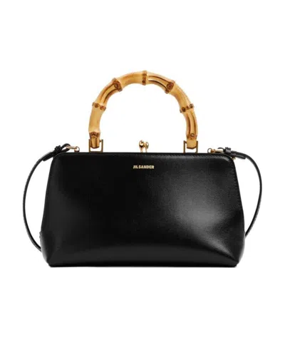 JIL SANDER JIL SANDER GOJI LOGO EMBOSSED MINI TOP HANDLE BAG