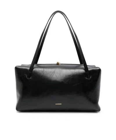 JIL SANDER JIL SANDER LOGO PRINTED TOTE BAG