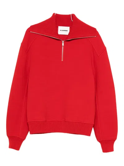 JIL SANDER HALF-ZIP SWEATER