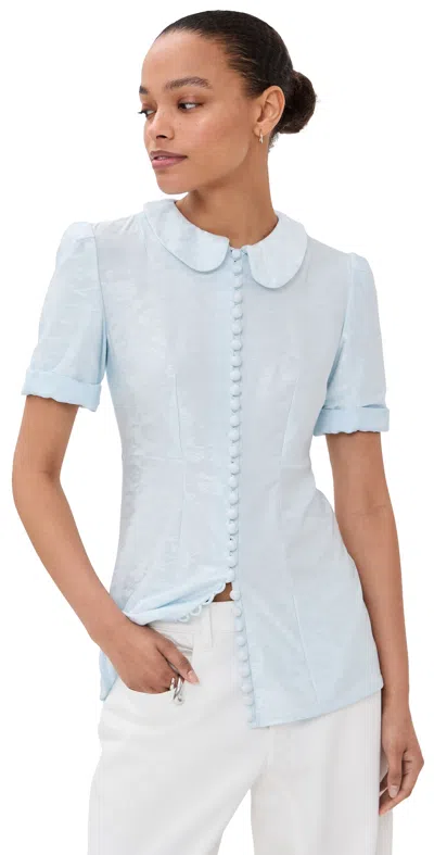 JIL SANDER JACQUARD TOP SKY