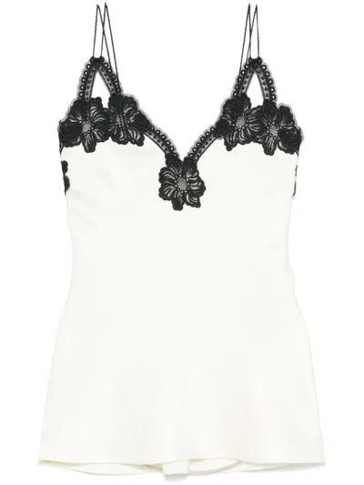 JIL SANDER LACE-DETAILED TANK TOP