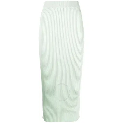 JIL SANDER JIL SANDER LADIES APPLE RIBBED-KNIT MIDI SKIRT